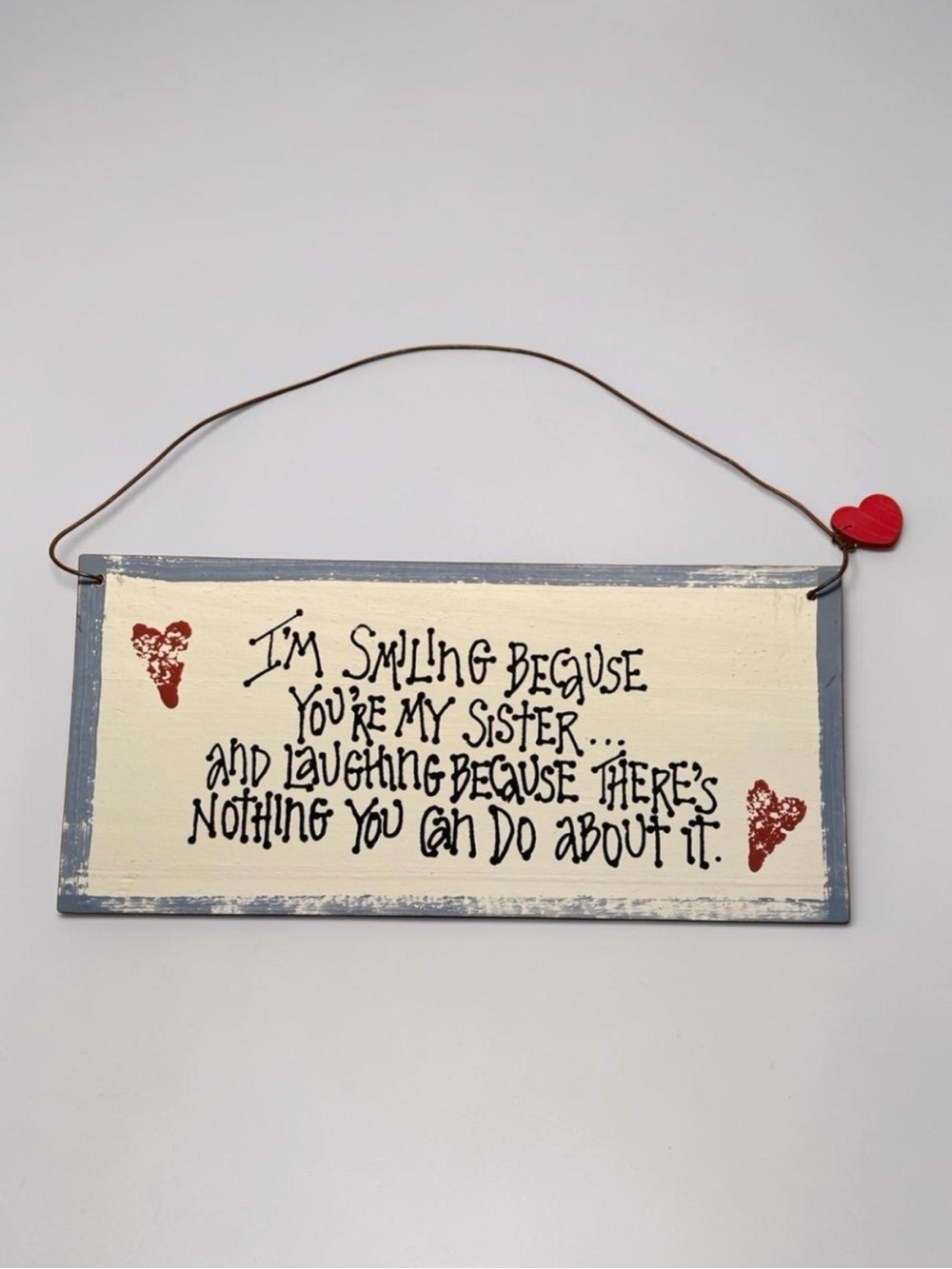 Rustic Wooden “Sister” painted sign